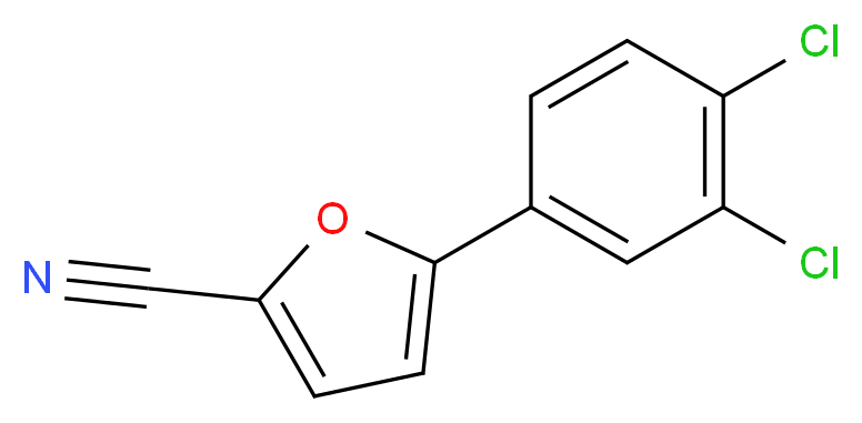 5-(3,4-dichlorophenyl)furan-2-carbonitrile_分子结构_CAS_57666-68-9