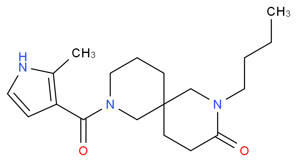 2-butyl-8-[(2-methyl-1H-pyrrol-3-yl)carbonyl]-2,8-diazaspiro[5.5]undecan-3-one_分子结构_CAS_)