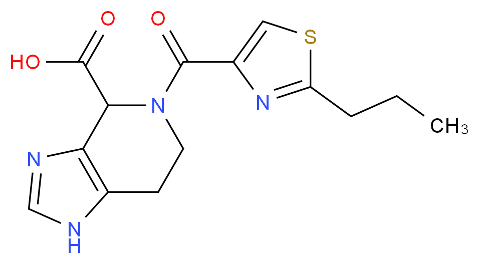 5-[(2-propyl-1,3-thiazol-4-yl)carbonyl]-4,5,6,7-tetrahydro-1H-imidazo[4,5-c]pyridine-4-carboxylic acid_分子结构_CAS_)