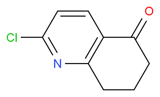 2-chloro-5,6,7,8-tetrahydroquinolin-5-one_分子结构_CAS_124467-36-3