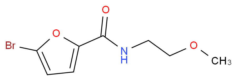 5-bromo-N-(2-methoxyethyl)furan-2-carboxamide_分子结构_CAS_545427-40-5