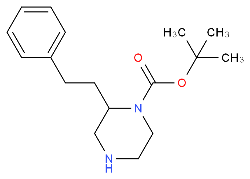 2-PHENETHYL-PIPERAZINE-1-CARBOXYLIC ACID TERT-BUTYL ESTER_分子结构_CAS_886779-53-9)