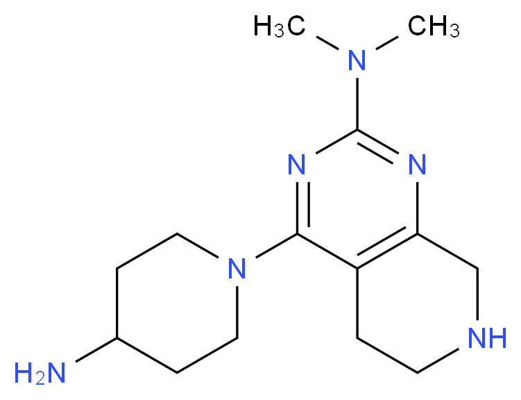 4-(4-aminopiperidin-1-yl)-N,N-dimethyl-5,6,7,8-tetrahydropyrido[3,4-d]pyrimidin-2-amine_分子结构_CAS_)