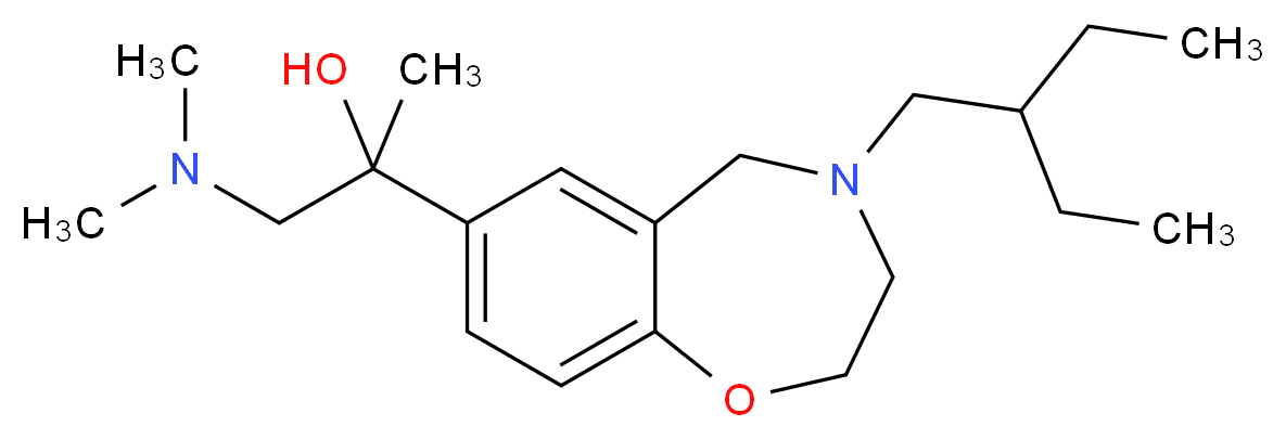 1-(dimethylamino)-2-[4-(2-ethylbutyl)-2,3,4,5-tetrahydro-1,4-benzoxazepin-7-yl]-2-propanol_分子结构_CAS_)