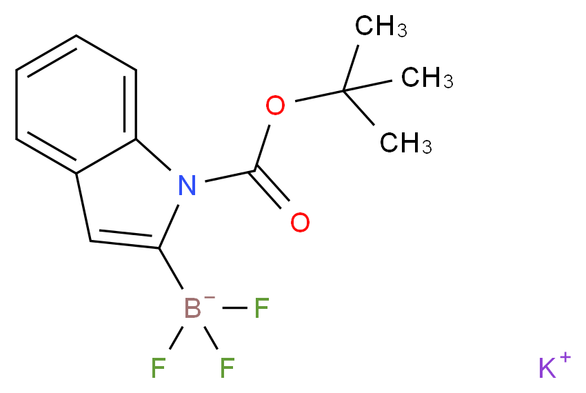 Potassium [1-(tert-Butoxycarbonyl)-1H-indole-2-yl]trifluoroborate_分子结构_CAS_945493-51-6)