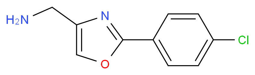 [2-(4-chlorophenyl)-1,3-oxazol-4-yl]methanamine_分子结构_CAS_524070-34-6