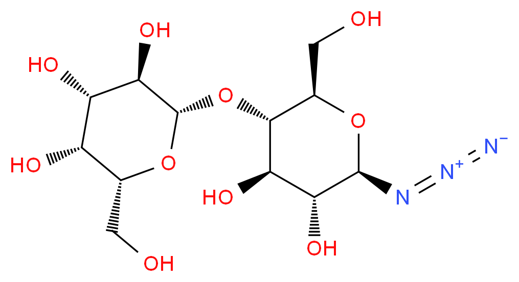 (2S,3R,4S,5R,6R)-2-{[(2R,3S,4R,5R,6R)-6-azido-4,5-dihydroxy-2-(hydroxymethyl)oxan-3-yl]oxy}-6-(hydroxymethyl)oxane-3,4,5-triol_分子结构_CAS_69266-16-6