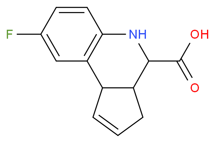 8-Fluoro-3a,4,5,9b-tetrahydro-3H-cyclopenta[c]-quinoline-4-carboxylic acid_分子结构_CAS_)