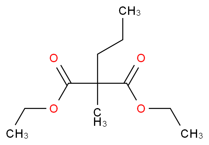Diethyl 2-Methyl-2-propylmalonate_分子结构_CAS_55898-43-6)