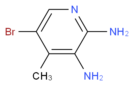 5-Bromo-4-methylpyridine-2,3-diamine_分子结构_CAS_41230-93-7)