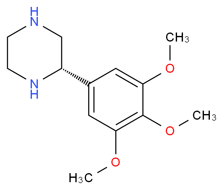 (S)-2-(3,4,5-TRIMETHOXY-PHENYL)-PIPERAZINE_分子结构_CAS_)