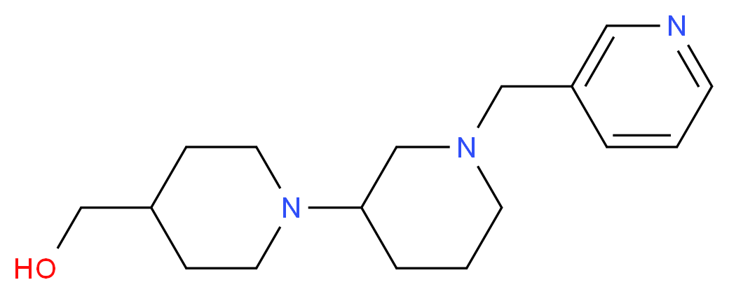 [1'-(3-pyridinylmethyl)-1,3'-bipiperidin-4-yl]methanol_分子结构_CAS_)