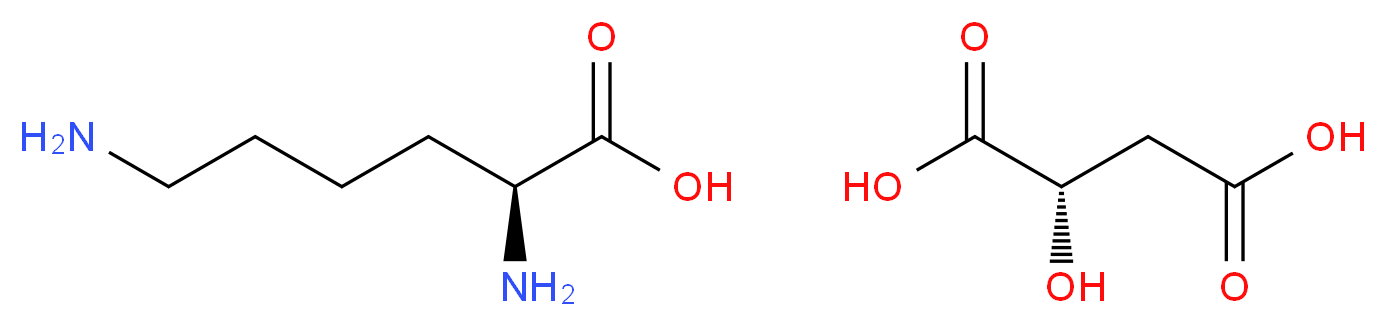 (2S)-2,6-diaminohexanoic acid; (2S)-2-hydroxybutanedioic acid_分子结构_CAS_71555-10-7