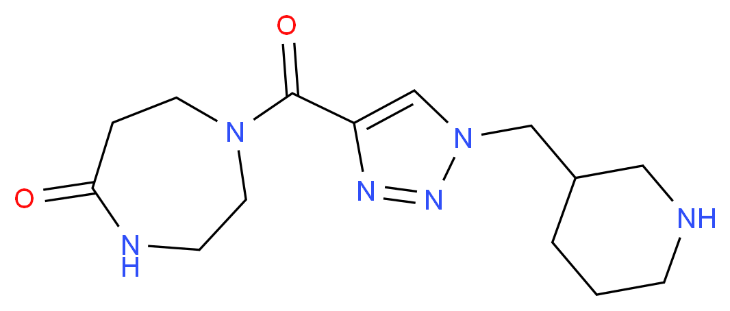 1-{[1-(piperidin-3-ylmethyl)-1H-1,2,3-triazol-4-yl]carbonyl}-1,4-diazepan-5-one_分子结构_CAS_)