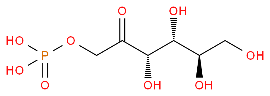 {[(3S,4R,5R)-3,4,5,6-tetrahydroxy-2-oxohexyl]oxy}phosphonic acid_分子结构_CAS_15978-08-2