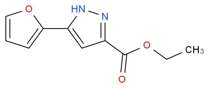 ethyl 5-(furan-2-yl)-1H-pyrazole-3-carboxylate_分子结构_CAS_34020-22-9