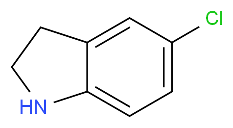 5-Chloro-2,3-dihydro-(1H)-indole_分子结构_CAS_25658-80-4)