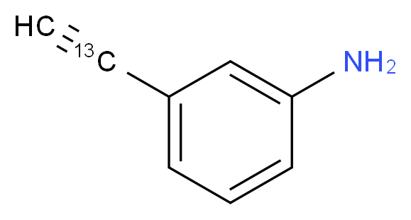 3-[(1-<sup>1</sup><sup>3</sup>C)ethynyl]aniline_分子结构_CAS_286013-02-3