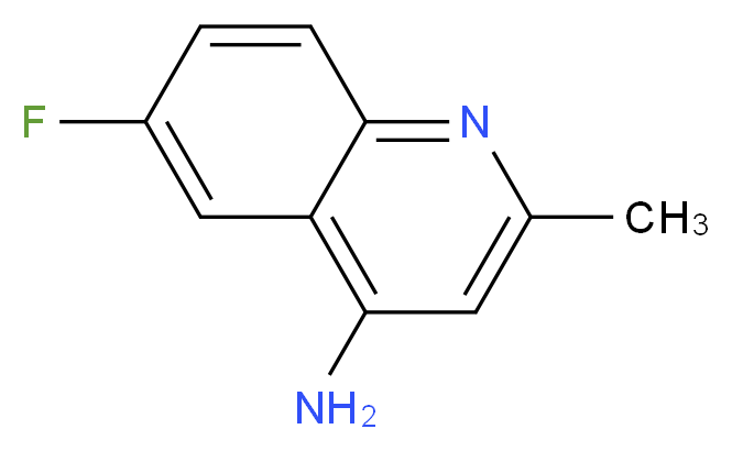 6-fluoro-2-methylquinolin-4-amine_分子结构_CAS_288151-49-5