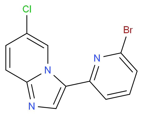 2-bromo-6-{6-chloroimidazo[1,2-a]pyridin-3-yl}pyridine_分子结构_CAS_1044733-65-4