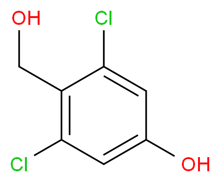 3,5-dichloro-4-(hydroxymethyl)phenol_分子结构_CAS_720679-54-9
