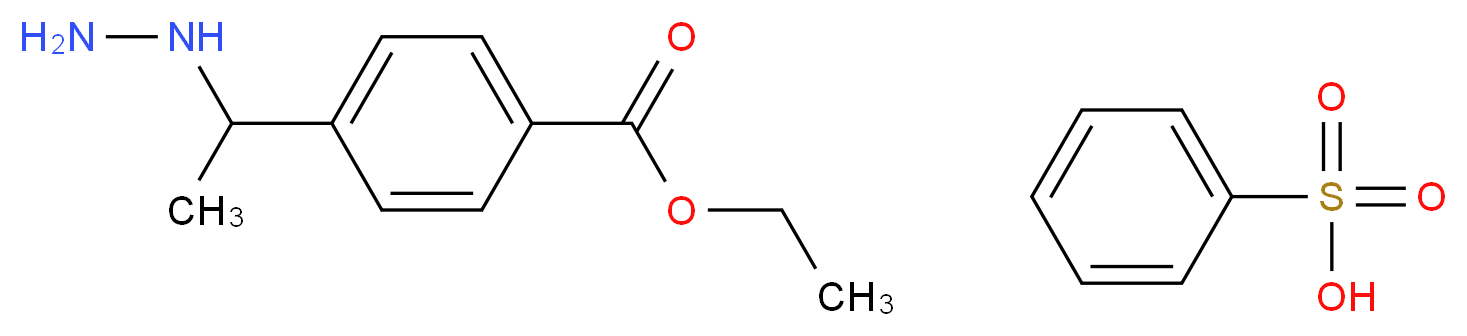 (S)-4-(1-Hydrazinylethyl)benzoic Acid Ethyl Ester Benzenesulfonate_分子结构_CAS_934495-38-2)