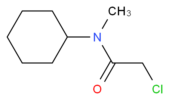 2-Chloro-N-cyclohexyl-N-methylacetamide_分子结构_CAS_2567-56-8)