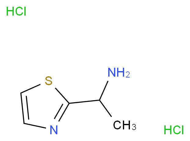 [1-(1,3-Thiazol-2-yl)ethyl]amine dihydrochloride_分子结构_CAS_)