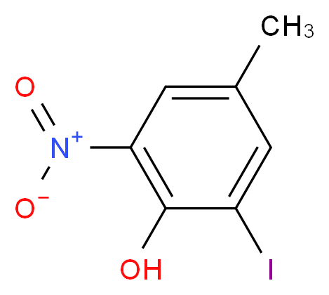 2-Iodo-4-methyl-6-nitrophenol_分子结构_CAS_69492-91-7)