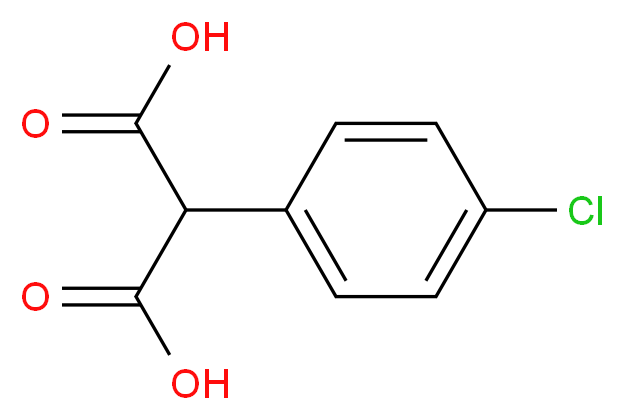 2-(4-chlorophenyl)malonic acid_分子结构_CAS_19677-37-3)
