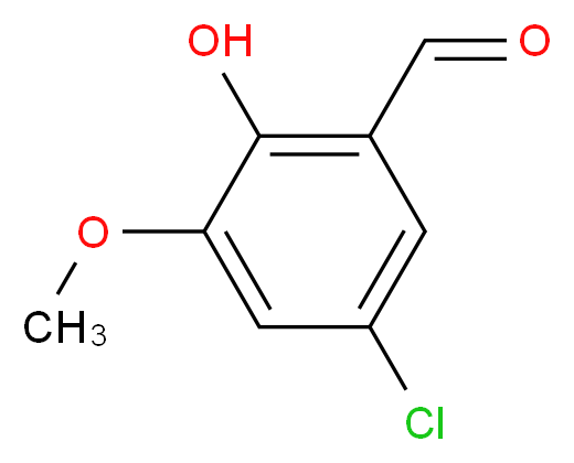 5-氯-2-羟基-3-甲氧基苯甲醛_分子结构_CAS_7740-05-8)