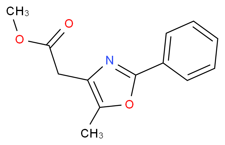 methyl 2-(5-methyl-2-phenyl-1,3-oxazol-4-yl)acetate_分子结构_CAS_103788-64-3)