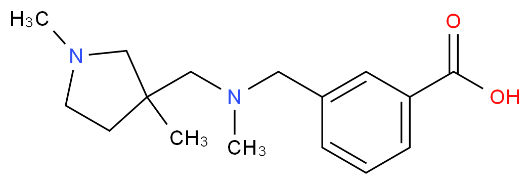 3-{[[(1,3-dimethylpyrrolidin-3-yl)methyl](methyl)amino]methyl}benzoic acid_分子结构_CAS_)