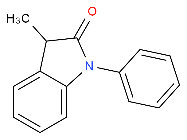 3-methyl-1-phenyl-2,3-dihydro-1H-indol-2-one_分子结构_CAS_23210-22-2