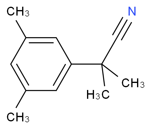 2-(3,5-dimethylphenyl)-2-methylpropanenitrile_分子结构_CAS_93748-07-3