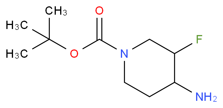 tert-Butyl 4-amino-3-fluoropiperidine-1-carboxylate_分子结构_CAS_934536-10-4)