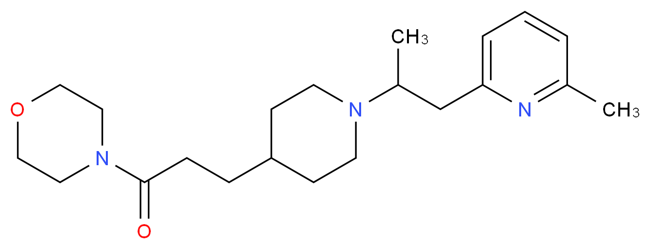 4-(3-{1-[1-methyl-2-(6-methyl-2-pyridinyl)ethyl]-4-piperidinyl}propanoyl)morpholine_分子结构_CAS_)