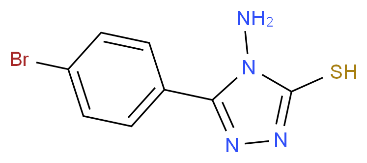4-Amino-5-(4-bromophenyl)-4H-1,2,4-triazole-3-thiol_分子结构_CAS_)