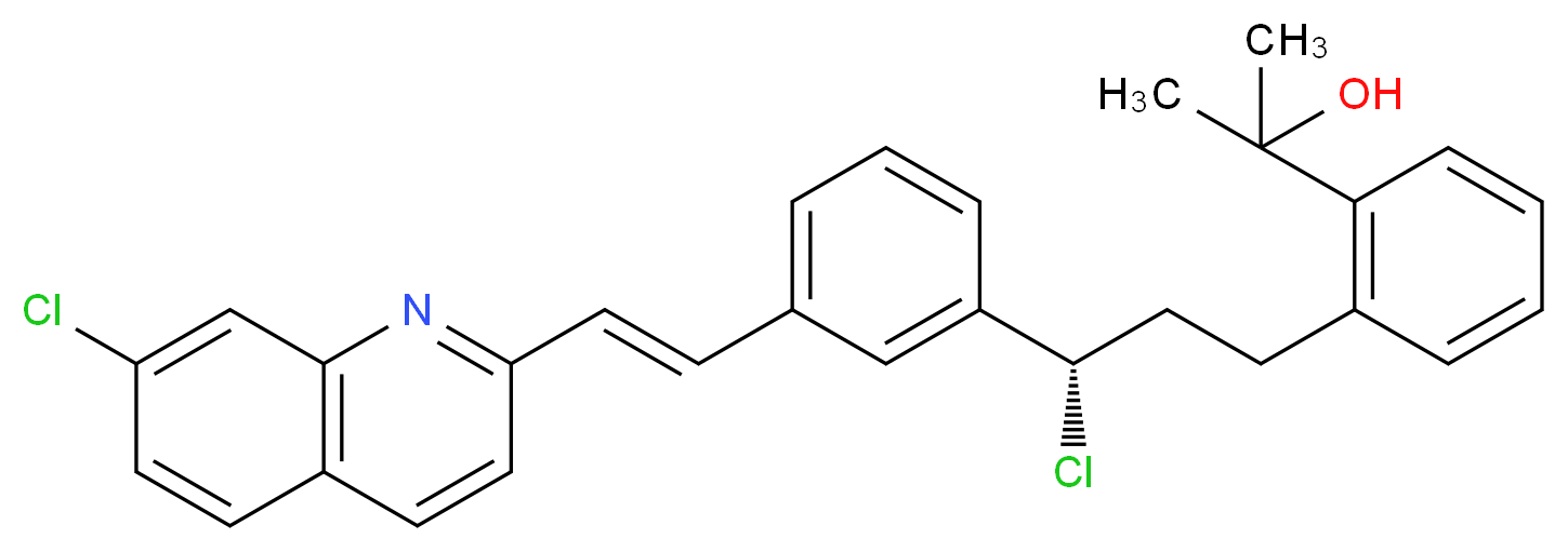 2-[2-[(3S)-3-[3-[(1E)-2-(7-Chloroquinolin-2-yl)ethenyl]phenyl]-3-chloropropyl]phenyl]-2-propanol_分子结构_CAS_880769-28-8)