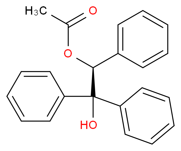 (1S)-2-hydroxy-1,2,2-triphenylethyl acetate_分子结构_CAS_95061-51-1