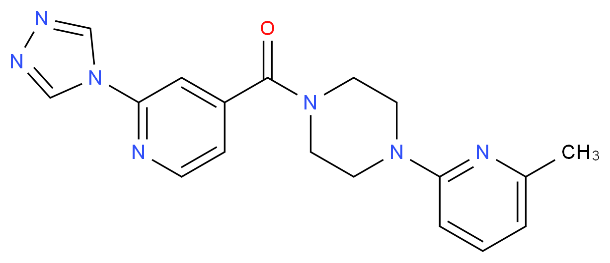 1-(6-methylpyridin-2-yl)-4-[2-(4H-1,2,4-triazol-4-yl)isonicotinoyl]piperazine_分子结构_CAS_)