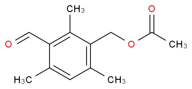 (3-formyl-2,4,6-trimethylphenyl)methyl acetate_分子结构_CAS_137380-48-4