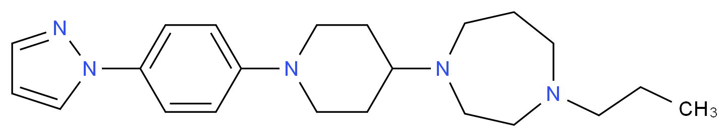 1-propyl-4-{1-[4-(1H-pyrazol-1-yl)phenyl]piperidin-4-yl}-1,4-diazepane_分子结构_CAS_)