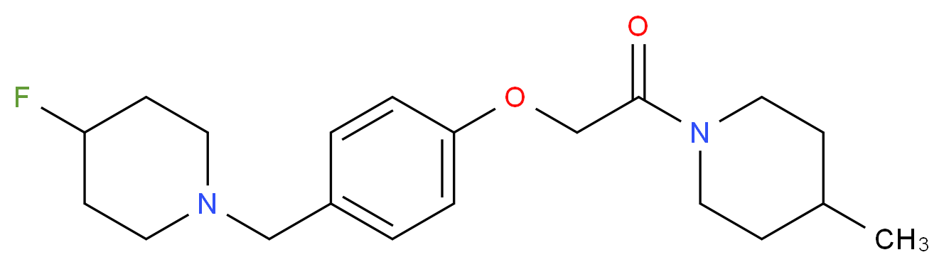 4-fluoro-1-{4-[2-(4-methylpiperidin-1-yl)-2-oxoethoxy]benzyl}piperidine_分子结构_CAS_)