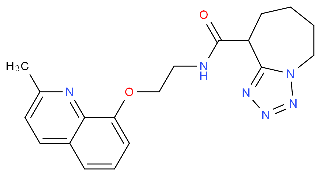 N-{2-[(2-methylquinolin-8-yl)oxy]ethyl}-6,7,8,9-tetrahydro-5H-tetrazolo[1,5-a]azepine-9-carboxamide_分子结构_CAS_)