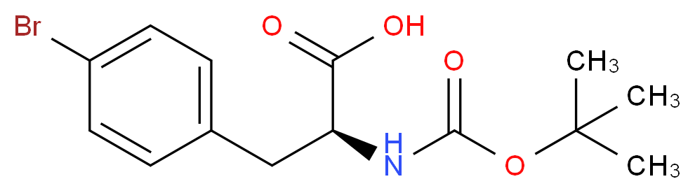 (2S)-3-(4-bromophenyl)-2-{[(tert-butoxy)carbonyl]amino}propanoic acid_分子结构_CAS_62129-39-9