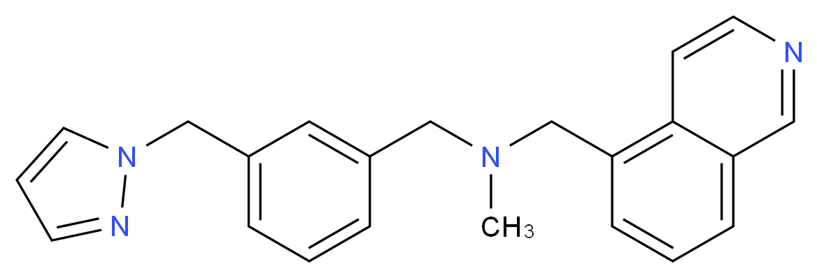 (5-isoquinolinylmethyl)methyl[3-(1H-pyrazol-1-ylmethyl)benzyl]amine_分子结构_CAS_)