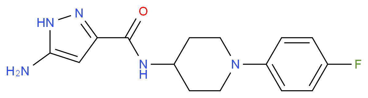 5-amino-N-[1-(4-fluorophenyl)piperidin-4-yl]-1H-pyrazole-3-carboxamide_分子结构_CAS_)