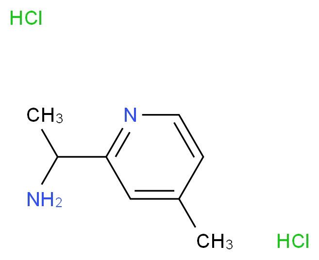 [1-(4-Methylpyridin-2-yl)ethyl]amine dihydrochloride_分子结构_CAS_58088-63-4)