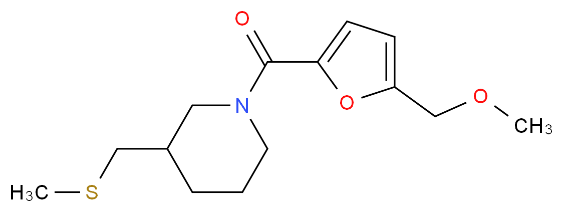 1-[5-(methoxymethyl)-2-furoyl]-3-[(methylthio)methyl]piperidine_分子结构_CAS_)